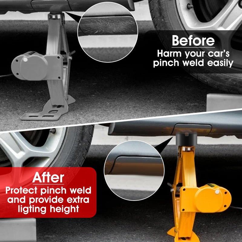 DEDC Floor Jack Pad,Universal Thickened Rubber Pinch Weld Jack Adapter Pad/Puck, Car Lift Frame Rail Protection Accessories -1 Pc - Image 5
